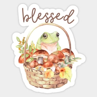 blessed harvest frog Sticker